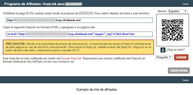 ejemplo de un link de afiliados